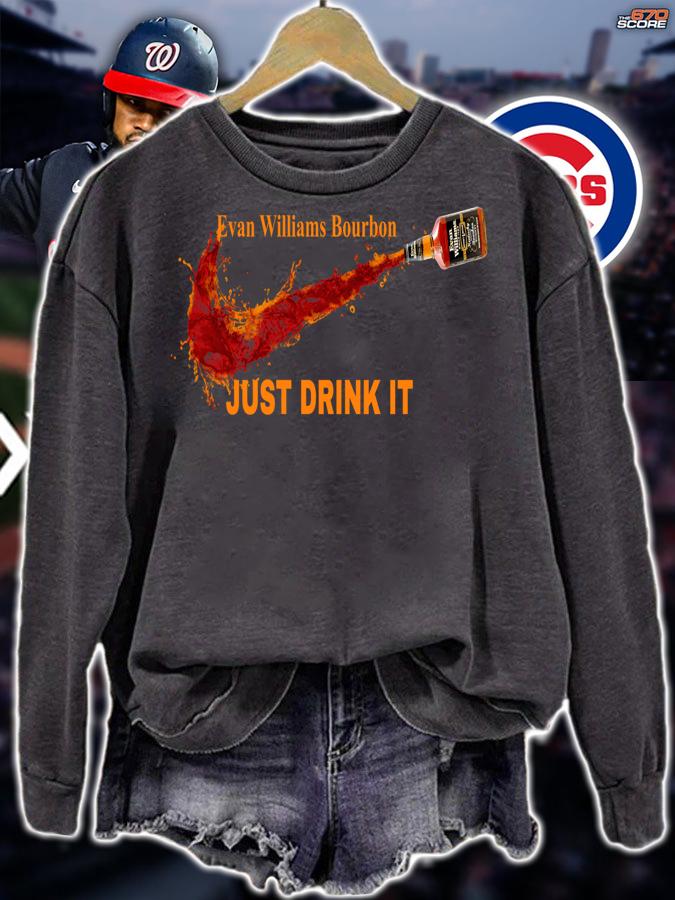 Hot Evan Williams Bourbon Nike Logo just drink it t-shirt sweatshirt