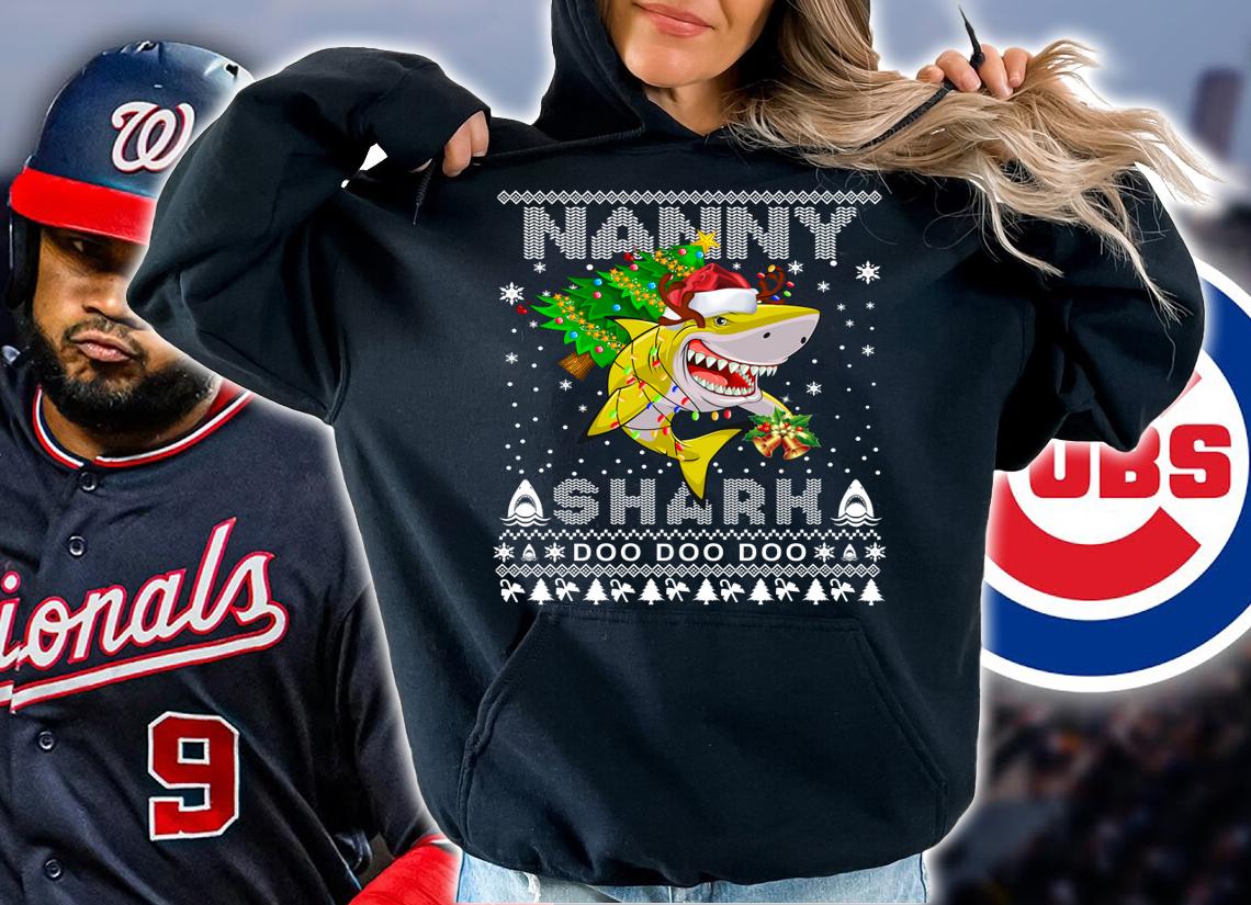 Nanny Shark Santa Christmas Family Matching Pajamas t-shirt hoodie