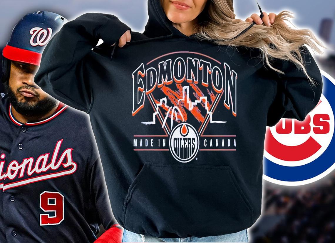 Edmonton Oilers Flannel foxes skyline made in Canada t-shirt hoodie