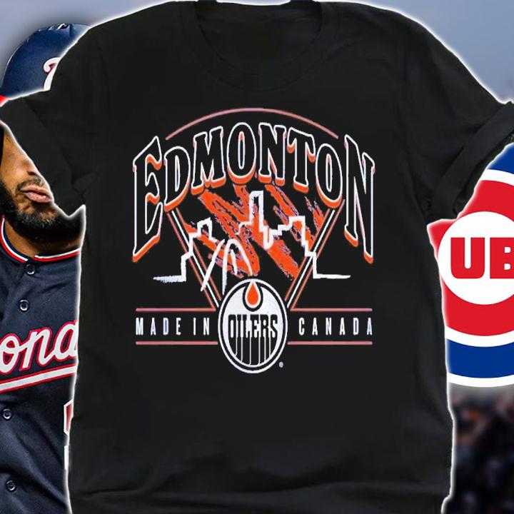 Edmonton Oilers Flannel foxes skyline made in Canada t-shirt shirt