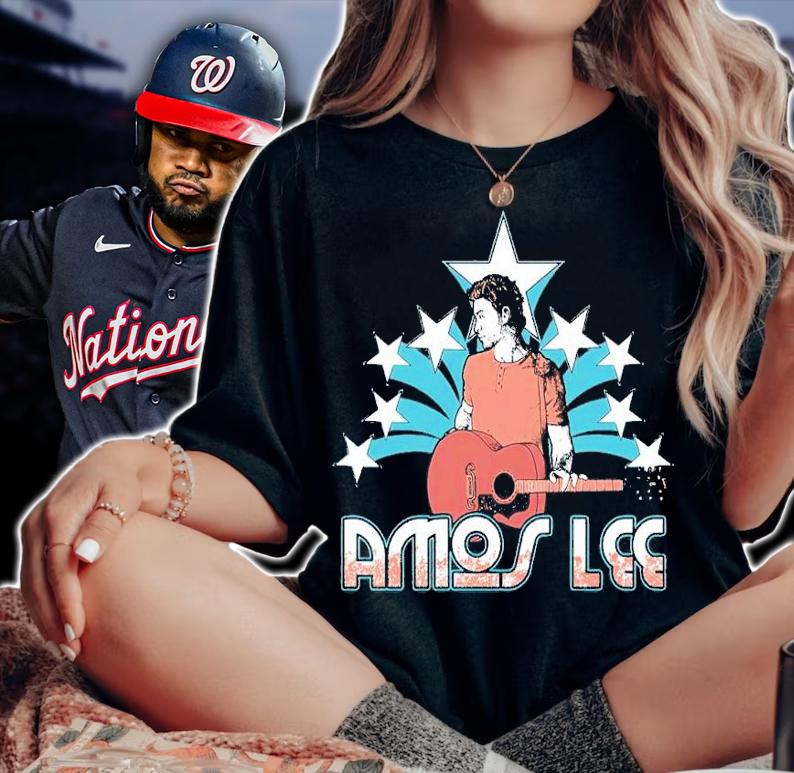 Amos Lee Ladies Guitar Tour shirt t-shirt woman shirt