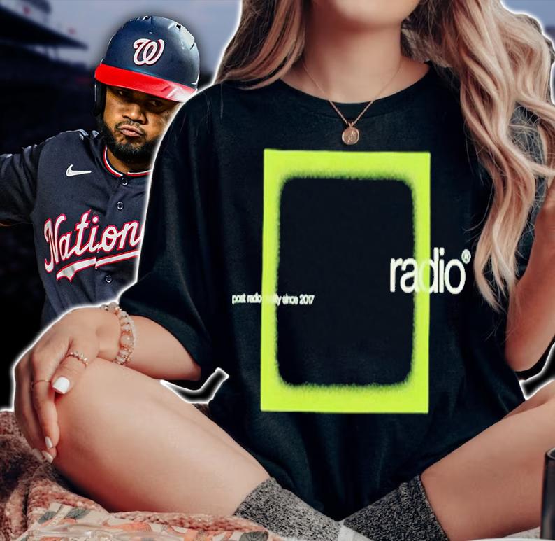 Blonded Box Logo Radio Energy Shirt t-shirt woman shirt