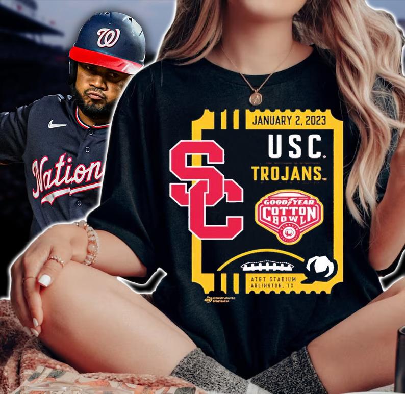 2023 Cotton Bowl USC Trojans January 2 2023 AT&T Stadium shirt t-shirt woman shirt