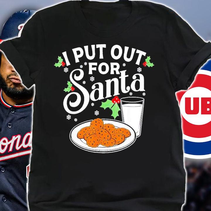 I put out for santa funny Christmas cookies and milk shirt t-shirt shirt