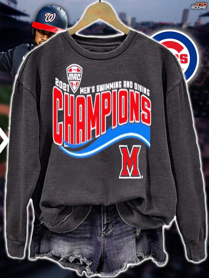 Miami RedHawks 2021 MAC Men's Swimming and Diving Champs shirt t-shirt sweatshirt