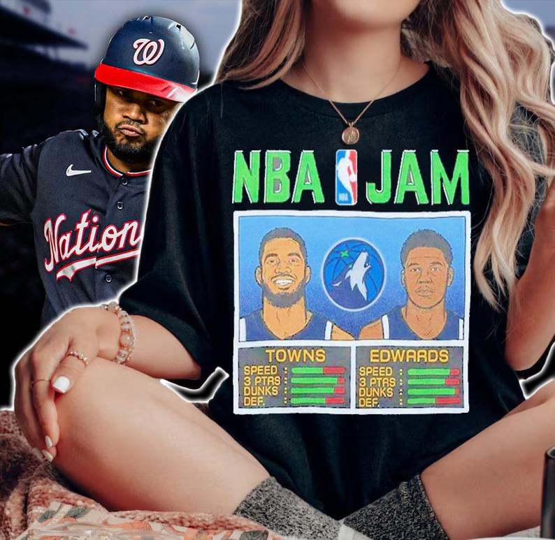 NBA Jam Timberwolves Towns And Edwards 2023 Shirt t-shirt