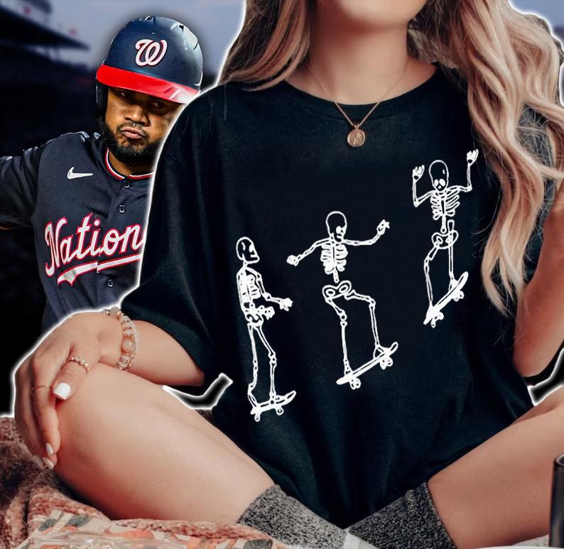 Project Social T Skateboard Skeletons T-Shirt woman shirt