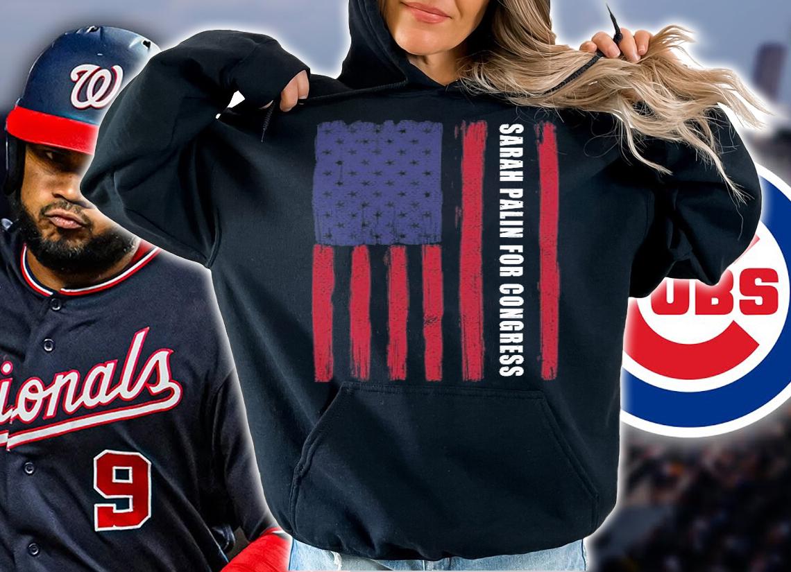 Sarah Palin For Congress USA Flag T-Shirt