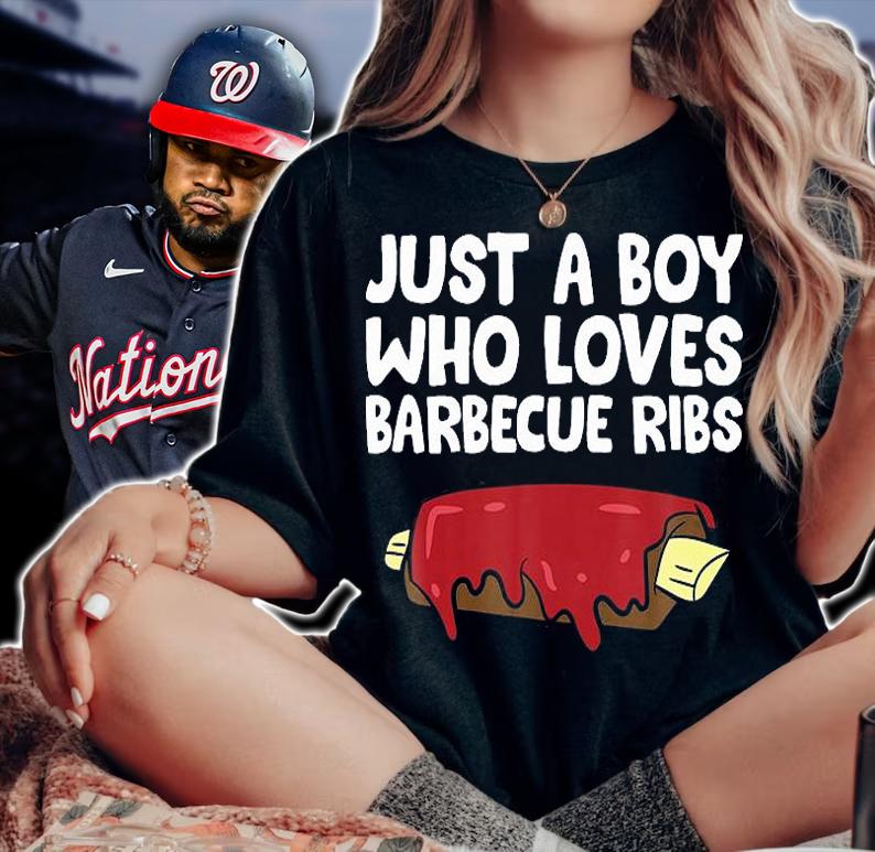 Pork Ribs Boy Just A Boy Who Loves Barbecue Ribs T-Shirt woman shirt
