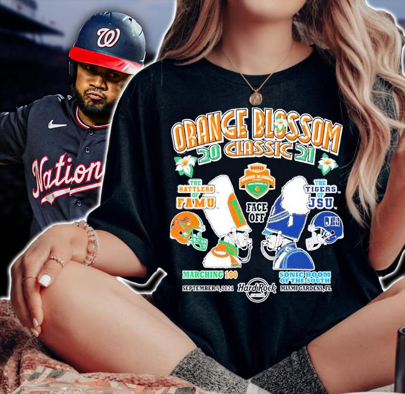 Orange Blossom Classic 2021 The Rattlers of Famu face off The Tigers of JSU shirt woman shirt
