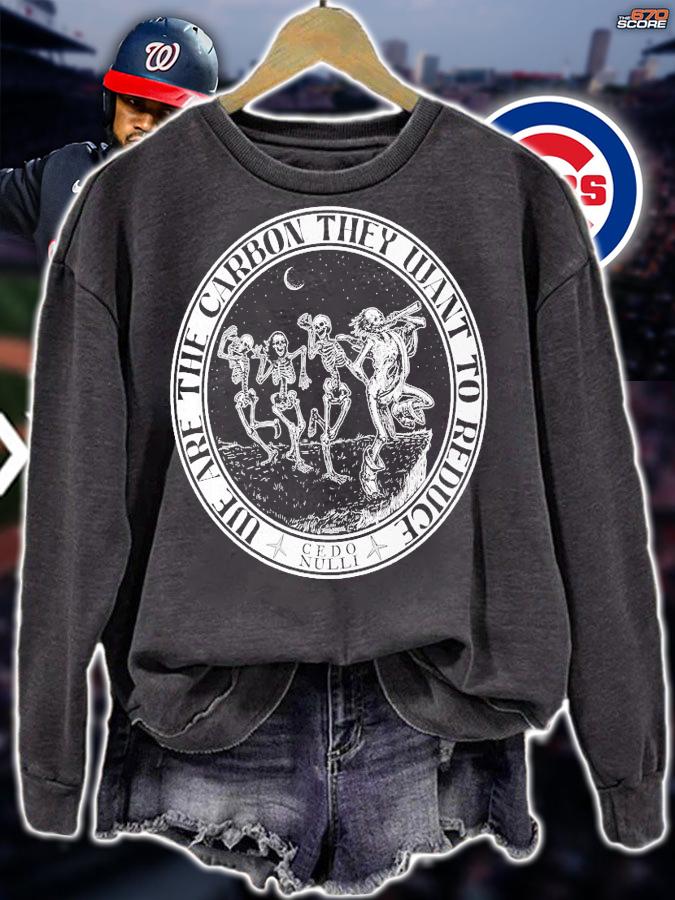 Skeleton We are the carbon they want to reduce shirt