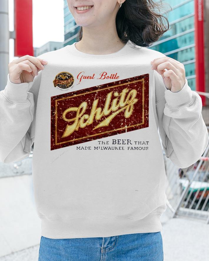 Schlitz Beer Guest Bottle the beer that made Milwaukee famous shirt