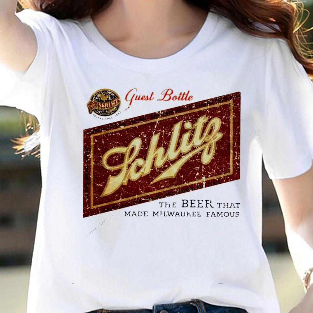 Schlitz Beer Guest Bottle the beer that made Milwaukee famous shirt