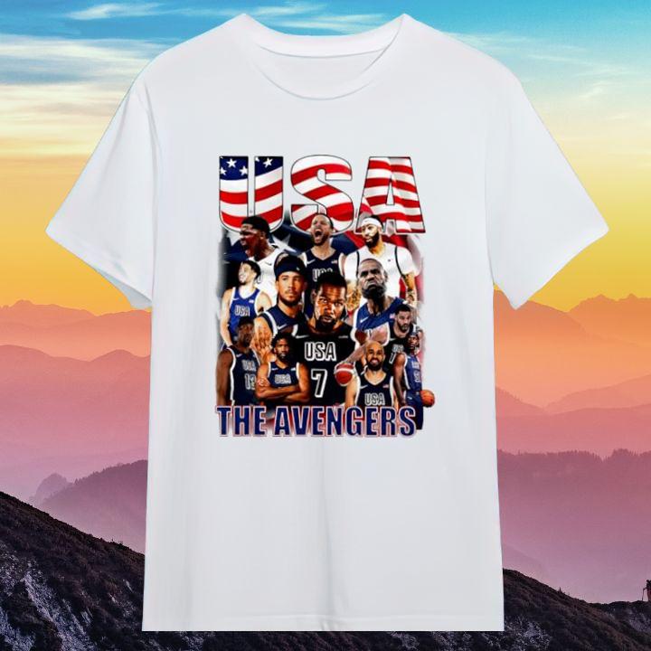 The Avengers Team USA Basketball Players Graphic 2024 Shirt