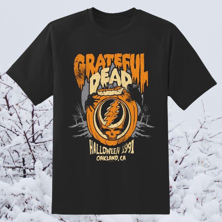 Premium Grateful Dead Pumpkin Halloween 1991 Oakland California T-Shirt