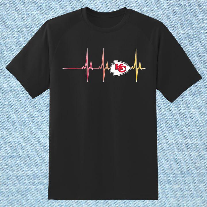 Premium Kansas City Chiefs Football Heartbeat T-Shirt