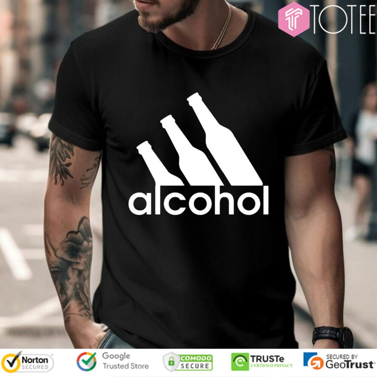 Alcohol Parody Adidas Logo T-Shirt