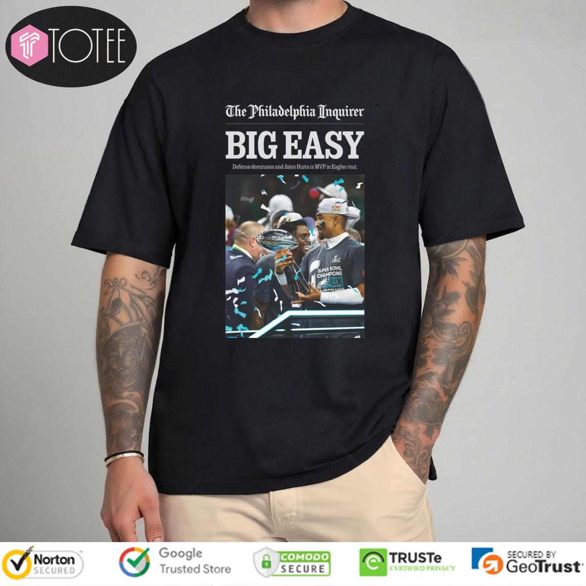 The Philadelphia Inquirer big easy Jalen Hurts MVP Eagles T-Shirt