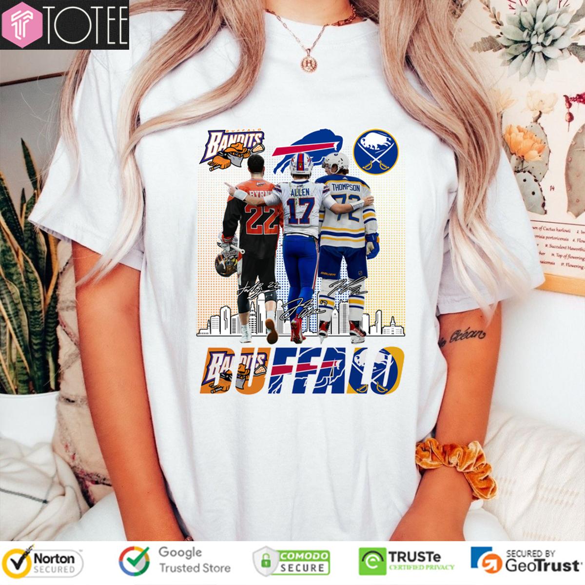 Buffalo Sport Byrne Bisons Allen Bills And Thompson Sabres Shirt