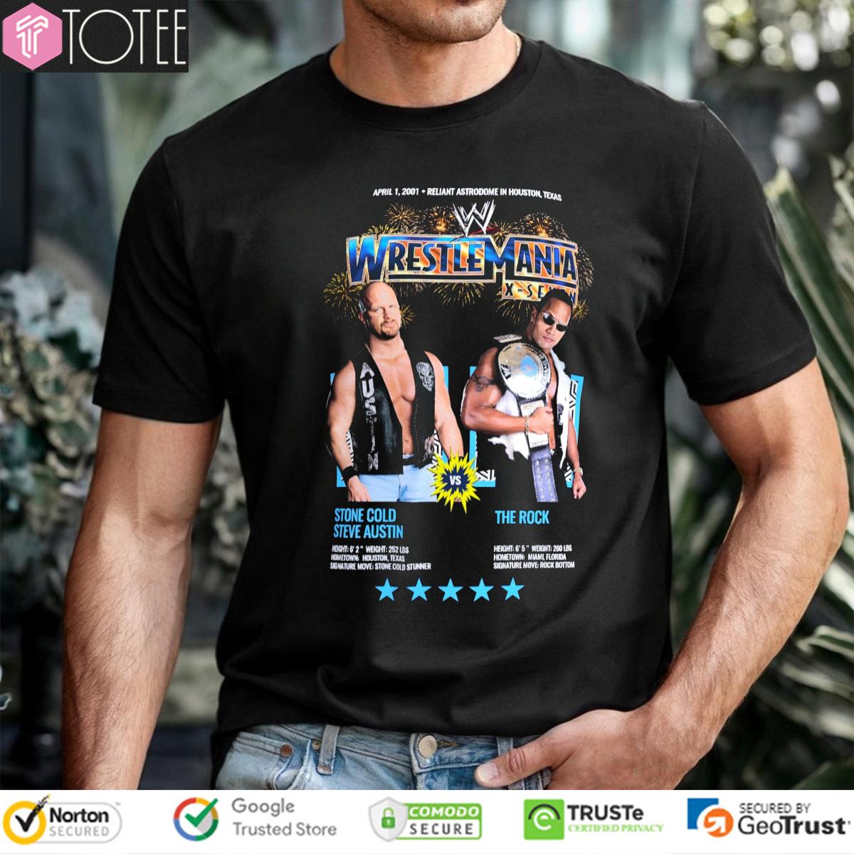 Wrestlemania Stone Cold Steve Austin The Rock T-Shirt