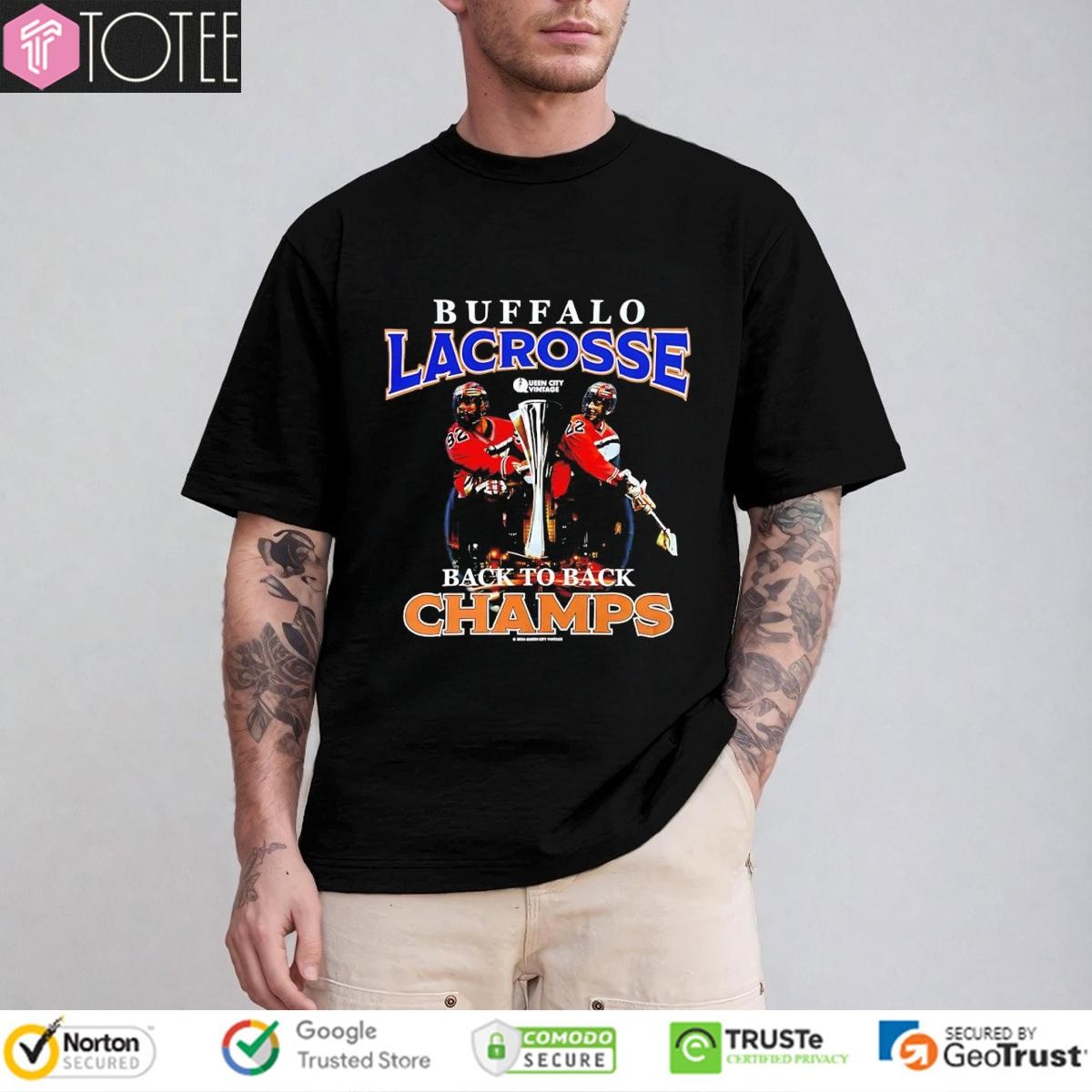 Buffalo Lacrosse Lacrosse Back To Back Nll Cup Champions T-shirt