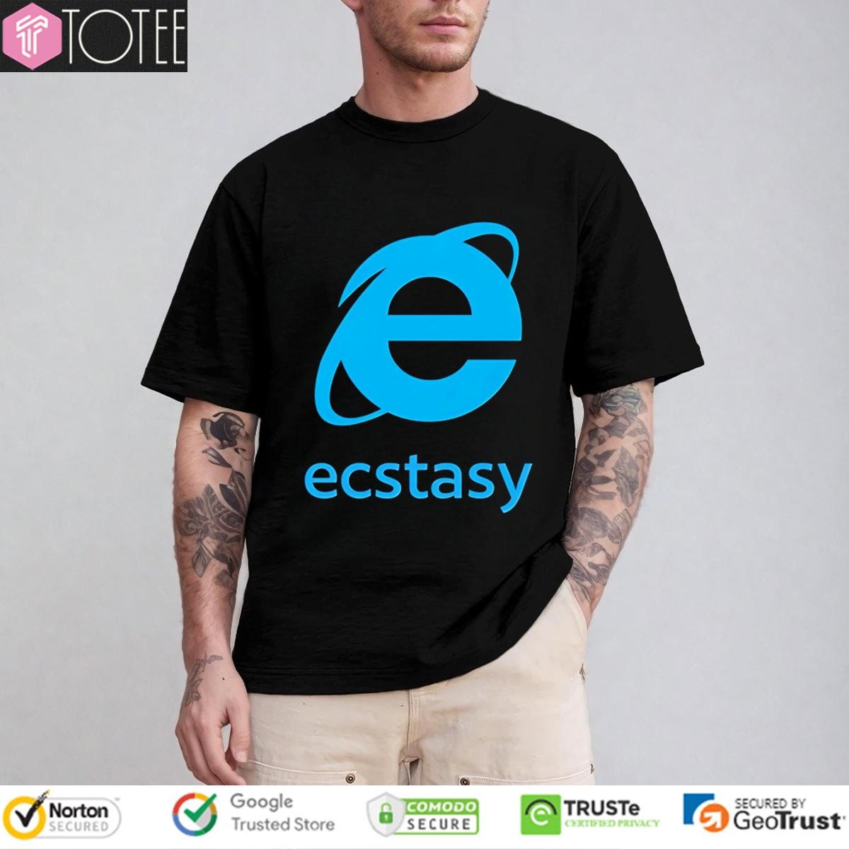 Ecstasy Internet Explorer Web Browser Microsoft T-shirt