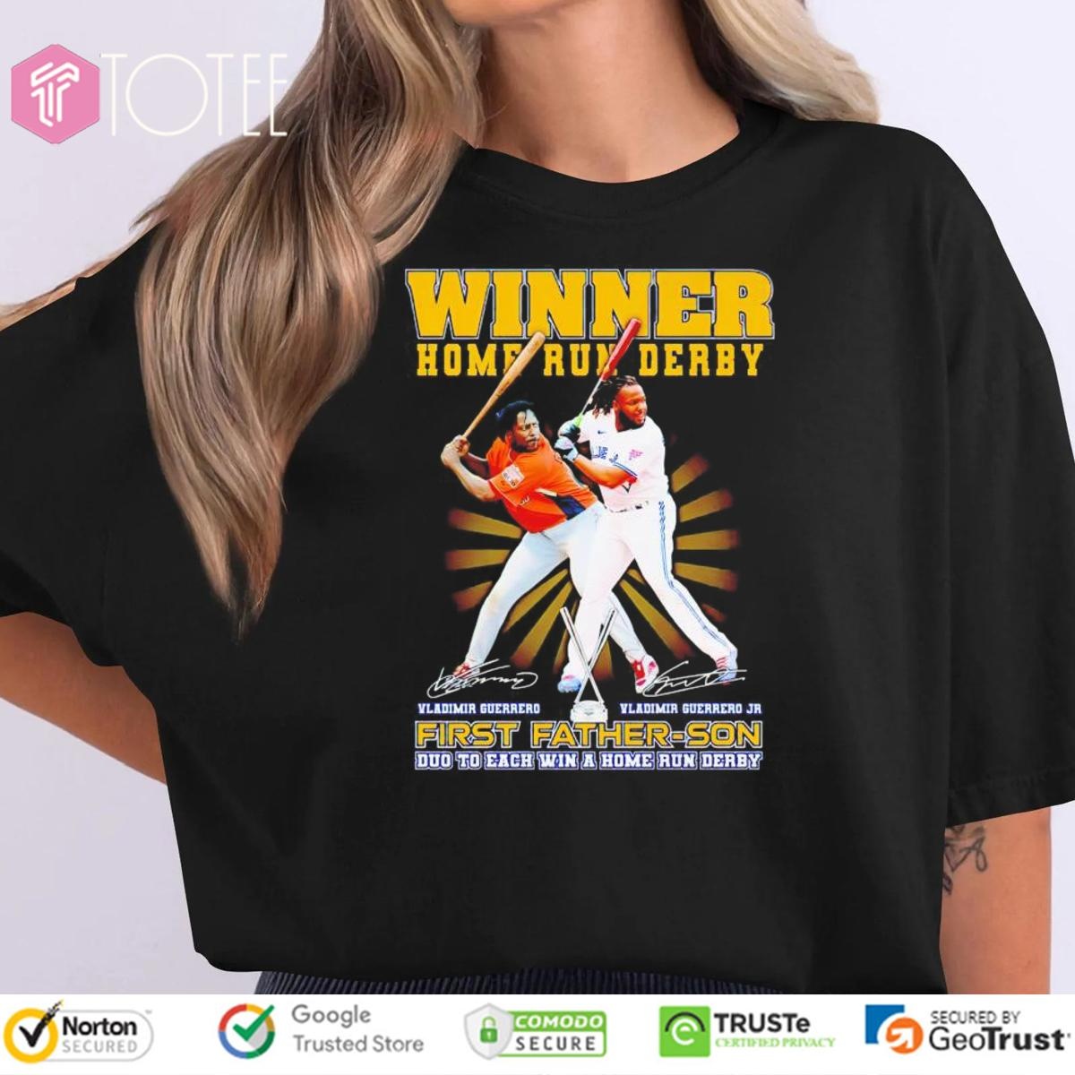 Vladimir Guerrero Father-Son Winner Home Run Derby Signatures T-shirt