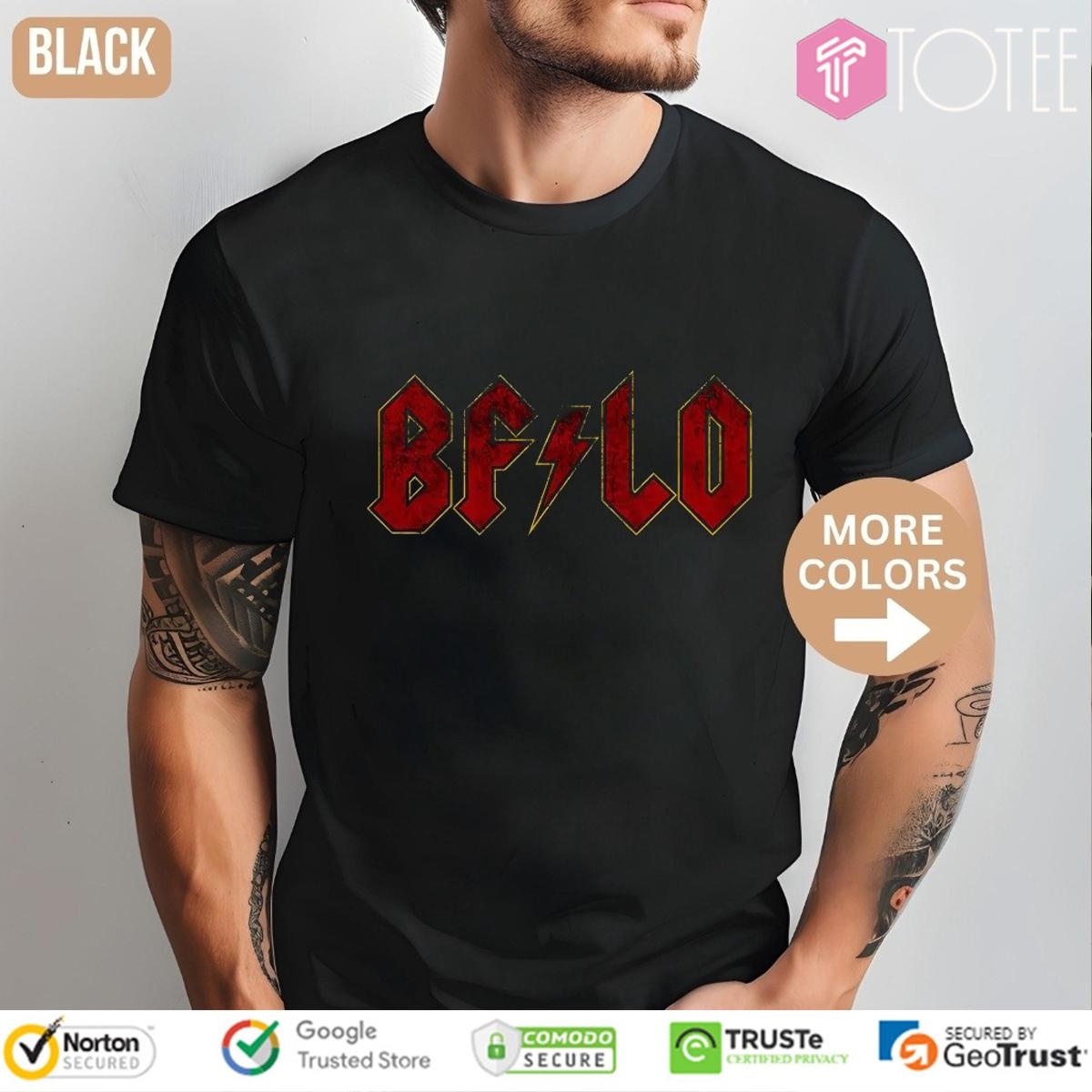 Buffalo Rocks Parody Acdc Logo T-shirt