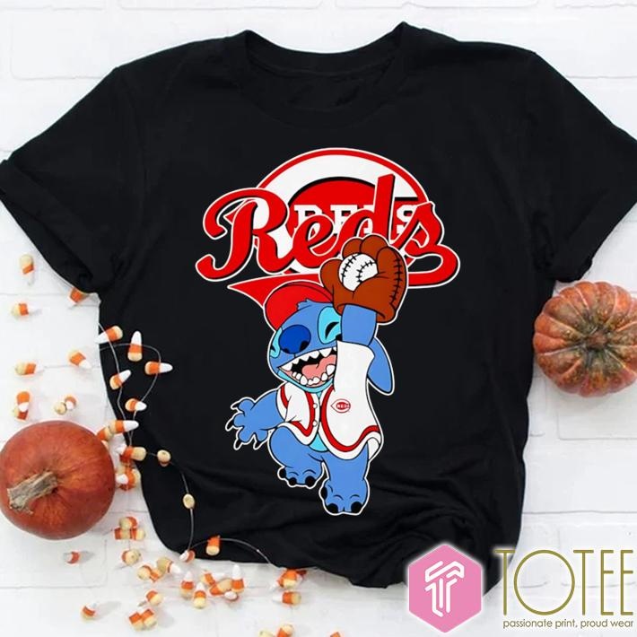 Disney Stitch Cincinnati Reds Baseball T-shirt