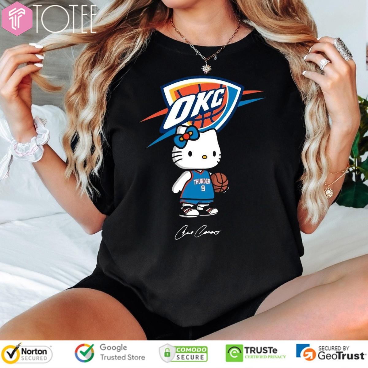 Oklahoma City Thunder Alex Caruso Hello Kitty Signature T-shirt
