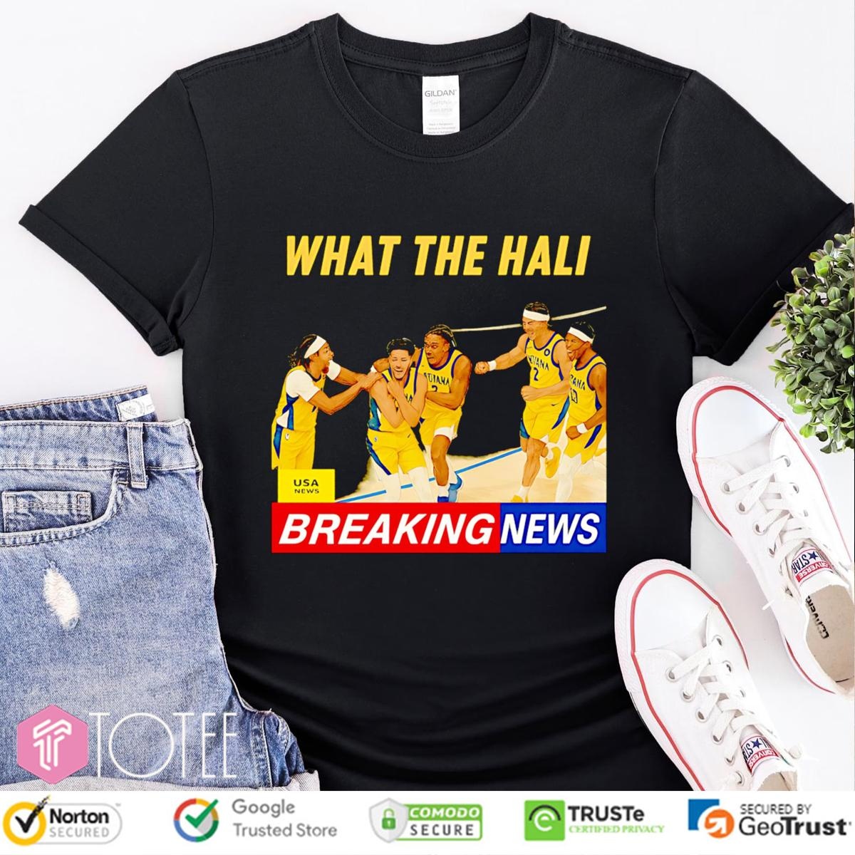 Tyrese Haliburton What The Hali Breaking News Indiana Pacers T-shirt