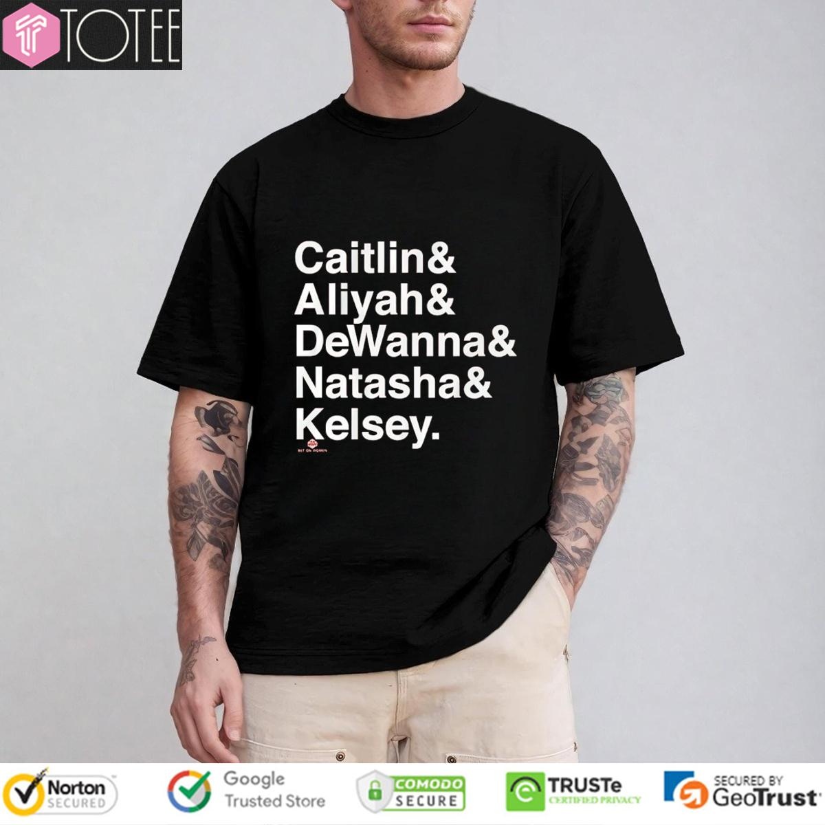 Indiana Fever Players Names Caitlin Aliyah Dewanna Natasha Kelsey T-shirt
