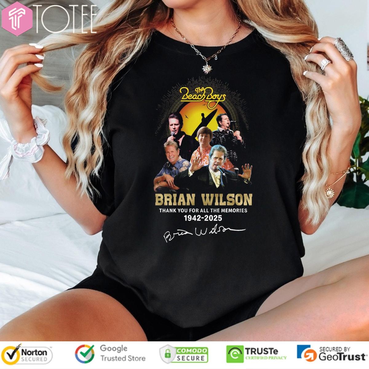 The Beach Boys Brian Wilson 1942-2025 Signature T-shirt