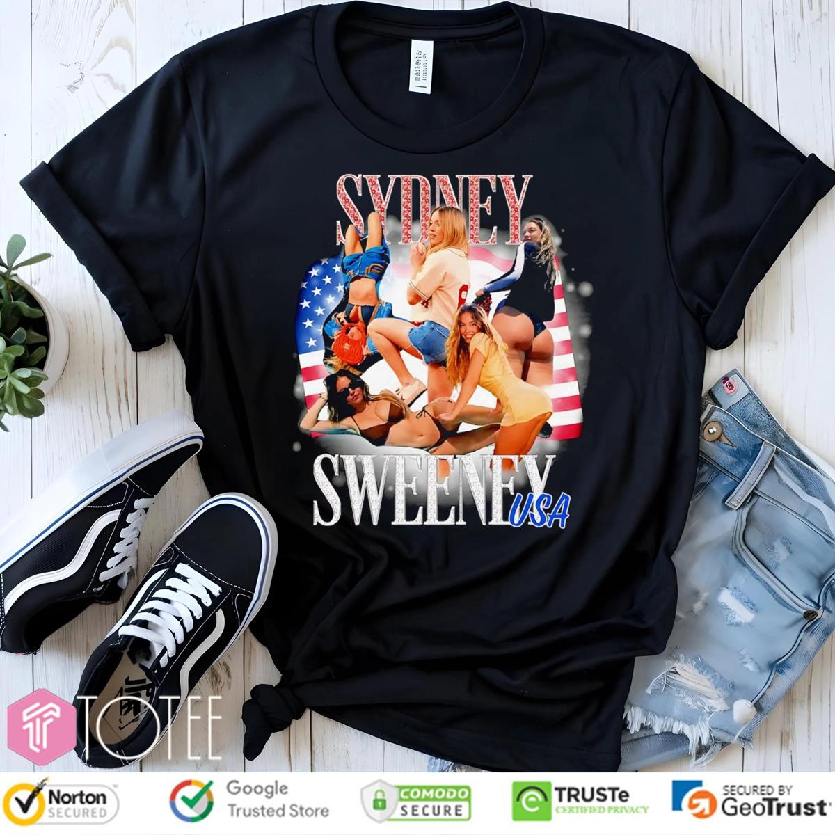 Sydney Sweeney Usa 4Th Of July American Flag T-shirt