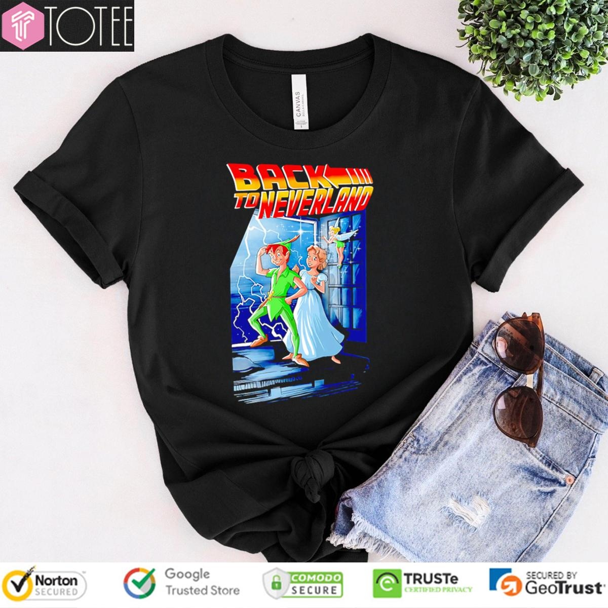 Back To Neverland Parody Disney Peter Pan Wendy Darling Tinker Bell T-shirt