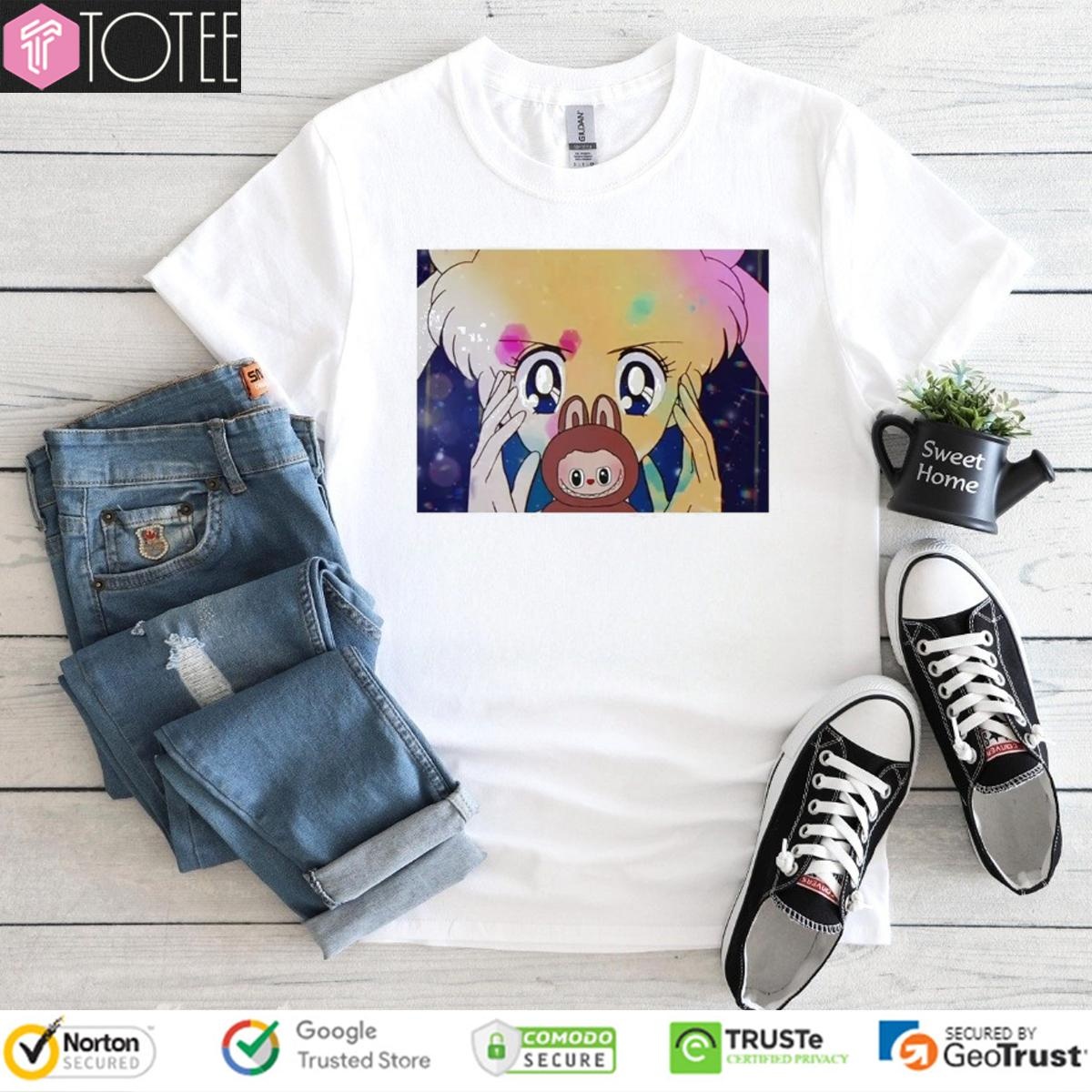 Sailor Moon And Labubu T-shirt