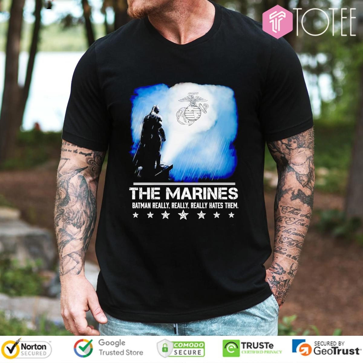 The Marines Batman Really Really Really Hates Them Bat-Signal T-shirt