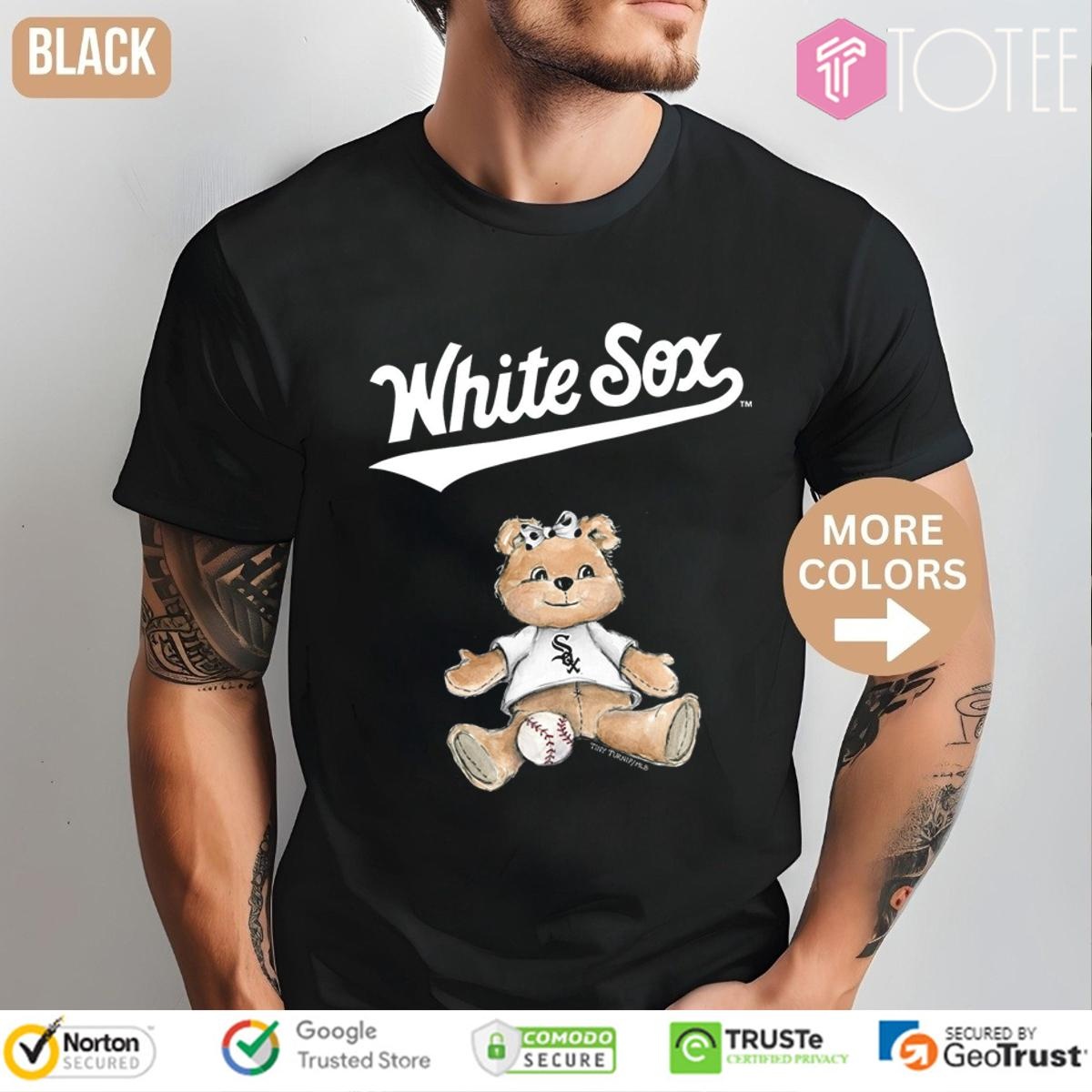 Tiny Turnip Teddy Bear X Chicago White Sox Baseball T-shirt