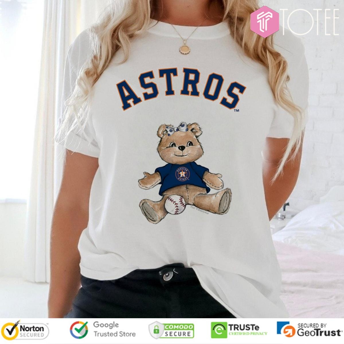 Tiny Turnip Teddy Bear X Houston Astros Baseball T-shirt